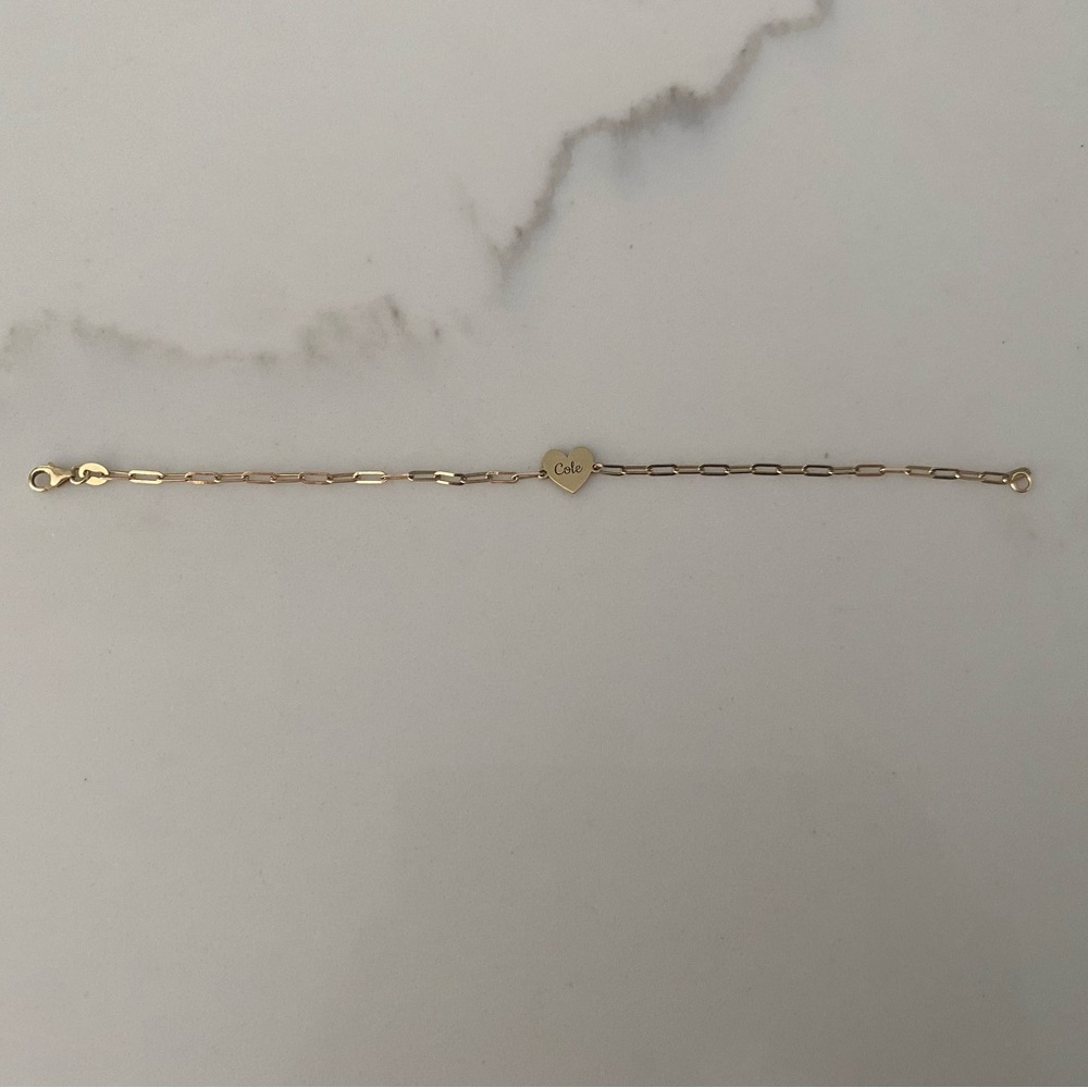 Babygold 14k Heart Bracelet
